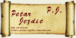Petar Jezdić vizit kartica